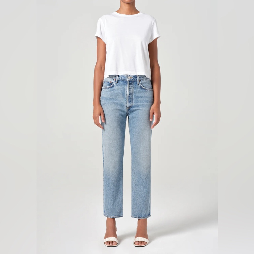 Agolde Light Blue Straight Leg Jeans